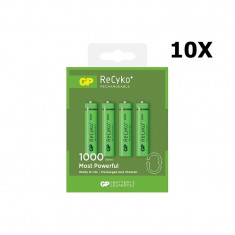 GP R03/AAA GP ReCyko+ 1000 Series 950mAh Reincarca Set 10x Blistere foto