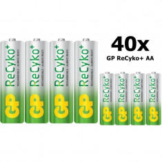 GP ReCyko+ AA 2000mAh baterii reincarcabile + cuti Set 40 Buca?i foto