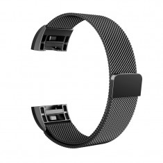 Bratara metalica pentru Fitbit Charge 2 cu inchide Culoare Negru, Marime L (Large) foto