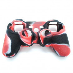 Husa Silicon Controller PS3 Culoare Negru-Ro?u foto