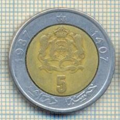 11276 MONEDA - MAROC - 5 DIRHAMS -ANUL 1987 -STAREA CARE SE VEDE