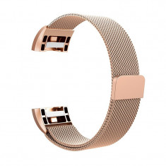 Bratara metalica pentru Fitbit Charge 2 cu inchide Culoare Aur-ro?u, Marime S (Small) foto