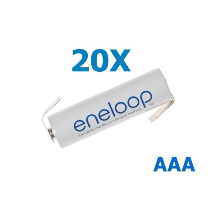 Panasonic Eneloop AAA R3 cu urechi de lipire Set 20 Bucăți, Tip Urechi de lipire in Z Panasonic Eneloop AAA R3 cu urechi de lipire Set 20 Bucăți, Tip Urechi de lipire in Z
