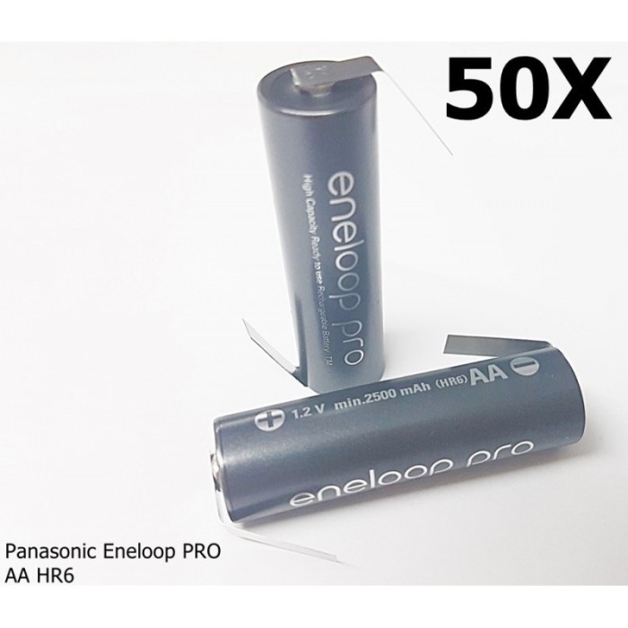 Eneloop PRO AA HR6 Reincarcabile cu Urechi de lipi Set 50 Bucăți, Tip Urechi de lipire in Z Eneloop PRO AA HR6 Reincarcabile cu Urechi de lipi Set 50 Bucăți, Tip Urechi de lipire in Z