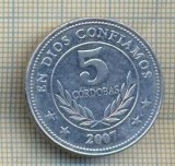 11251 MONEDA - NICARAGUA - 5 CORDOBAS - ANUL 2007 -STAREA CARE SE VEDE