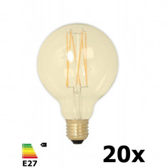 Vintage LED Lamp 240V 4W 320lm E27 GLB95 GOLD 2100 Set 20 Buca?i foto