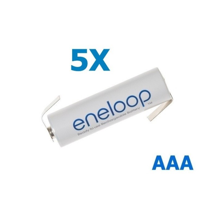 Panasonic Eneloop AAA R3 cu urechi de lipire Set 5 Bucăți, Tip Urechi de lipire in Z Panasonic Eneloop AAA R3 cu urechi de lipire Set 5 Bucăți, Tip Urechi de lipire in Z
