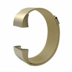 Bratara metalica pentru Fitbit Charge 2 cu inchide Culoare Aur, Marime S (Small) foto