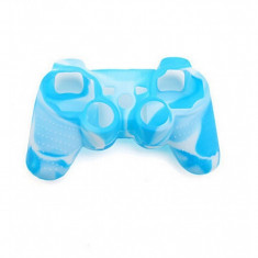 Husa Silicon Controller PS3 Culoare Camuflare albastru foto