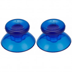 2 x capace analogice Thumbsticks pentru controleru Culoare Albastru transparent foto