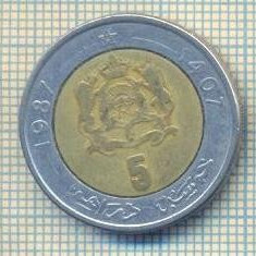 11278 MONEDA - MAROC - 5 DIRHAMS -ANUL 1987 -STAREA CARE SE VEDE