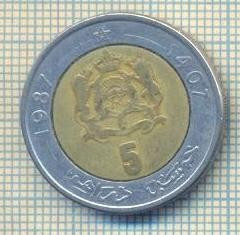 11278 MONEDA - MAROC - 5 DIRHAMS -ANUL 1987 -STAREA CARE SE VEDE foto