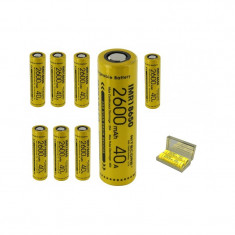 Dou-Pack Nitecore IMR18650 Li-ion 2600mAh 3.7V 40A Set 8 Buca?i foto