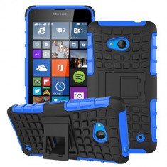 Husa Microsoft Lumia 640 Armor KickStand Black Blue foto