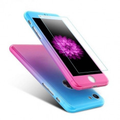 Husa Iphone 7 Plus Iphone 8 Plus Iberry Full Cover 360 Roz Albastru foto