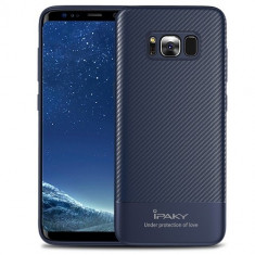 Husa Samsung Galaxy S8 G950 Ipaky Carbon Fiber Blue foto