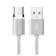 Cablu USB Type C Universal Iberry Magnetic White foto