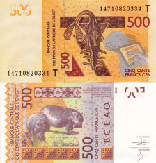 TOGO 500 francs 2012 UNC!!! foto