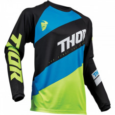 Tricou motocross copii Thor Sector Shear negru/verde marime L Cod Produs: MX_NEW 29121682PE foto