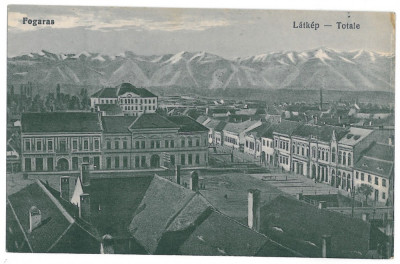 9 - FAGARAS, Panorama, Romania - old postcard - used - 1918 foto