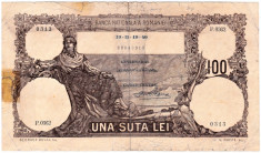 Bancnota 100 lei februarie 19 II 1940 filigran BNR foto