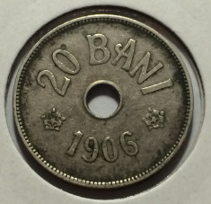 20 Bani 1906 J, Cu-Ni, Romania XF foto