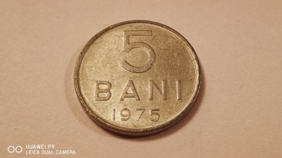 ROMANIA 5 bani 1975 aluminiu foto