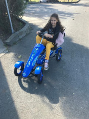 Kart copii DF 120 XL,roti cauciuc,frana mana,varsta 3-10 ani foto