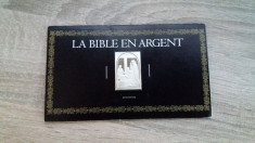 JN. Biblia in argint, 26 grame, mic lingou, argint foto