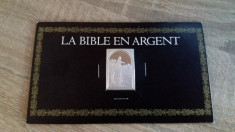 JN. Biblia in argint, 26 grame, mic lingou, piesa nr. 2, argint foto