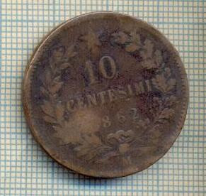 11314 MONEDA - ITALIA - 10 CENTESIMI - ANUL 1862 -STAREA CARE SE VEDE foto