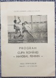 Program handbal 1986 Cupa Romaniei feminin Galati