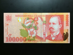 100.000 Lei 1998 Romania a UNC foto