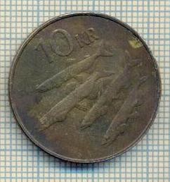 11295 MONEDA - ISLANDA (ICELAND) - 10 KRONUR - ANUL 1984 -STAREA CARE SE VEDE foto