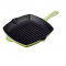 Grill-tigaie fonta emailata 26cm verde Cook Home