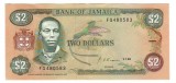 SV * Jamaica 2 $ / TWO DOLLARS 1990 +/- AUNC