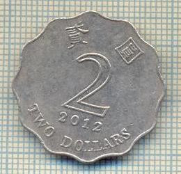 11305 MONEDA - HONG KONG - 2 DOLLARS - ANUL 2012 -STAREA CARE SE VEDE