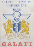 Program carnet CSU Rapid Galati 1987-88