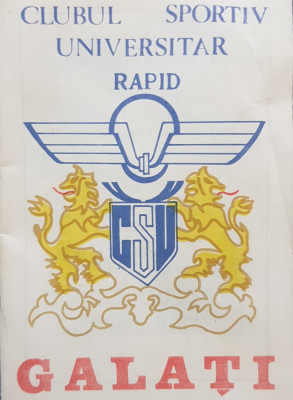 Program carnet CSU Rapid Galati 1987-88 foto