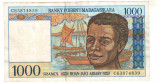 SV * Madagascar 1000 FRANCS / 200 ARIARY 1994 - 1995 VF+