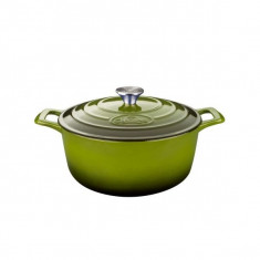 Cratita fonta emailata+capac 26cm Green Cook Home foto