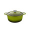 Cratita fonta emailata+capac 26cm Green Cook Home