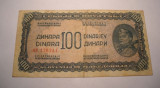 Iugoslavia Yugoslavia 100 Dinara 1944 Rara