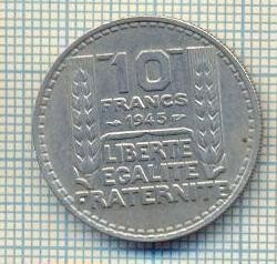 11348 MONEDA - FRANTA - 10 FRANCS - ANUL 1945 -STAREA CARE SE VEDE