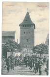 4299 - SALONTA, Bihor, Market, Romania - old postcard - used - 1911, Circulata, Printata