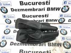 Husa,manson piele perforata M frana de mana BMW E90,E91,E92,E93 foto