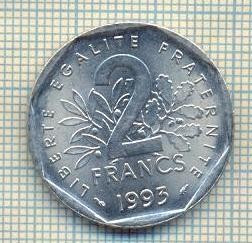 11350 MONEDA - FRANTA - 2 FRANCS - ANUL 1993 JEAN MOULIN -STAREA CARE SE VEDE foto