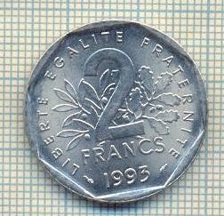 11350 MONEDA - FRANTA - 2 FRANCS - ANUL 1993 JEAN MOULIN -STAREA CARE SE VEDE