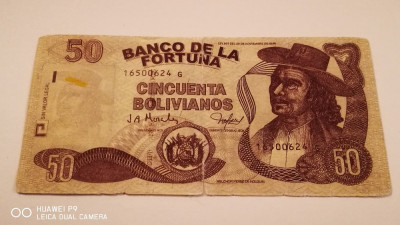 Bolivia 50 Bolivianos 1986 foto