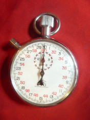 Cronometru elvetian PIC ,D.cadran=4,4 cm , otel ,functional foto